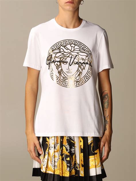 t-shirt versace bianca|Versace logo.